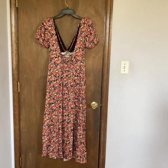 Rewind long floral print dress w criss cross in back boho XS XXL jr - Picture 12 of 17